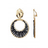 Hazema - Boucle d'oreille clip Noire