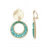 Hibatallah - Boucle d'oreille clip Turquoise