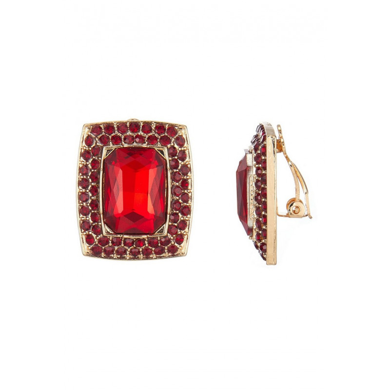 Withaq - Boucle d'oreille clip Rouge