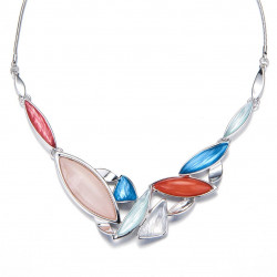Ambrine Collier argenté multicolore