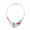 Ambrine Collier argenté multicolore