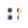 Waheeda - Boucle d'oreille clip Bleue