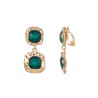 Waheeda - Boucle d'oreille clip Verte