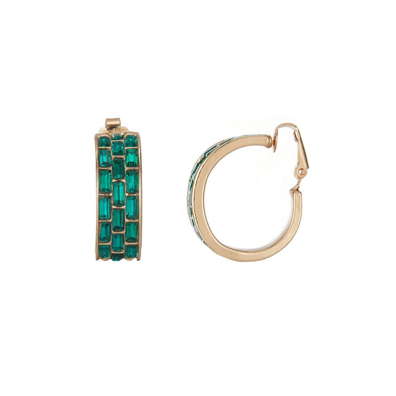 Wigburg - Boucle d'oreille clip Verte