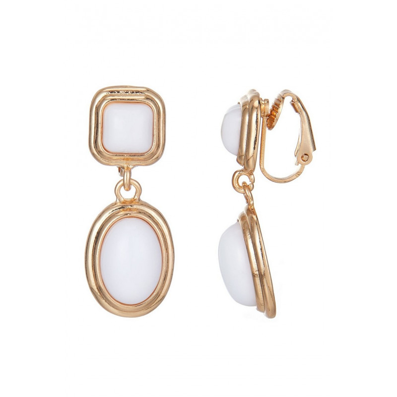 Winnie - Boucle d'oreille clip Blanche
