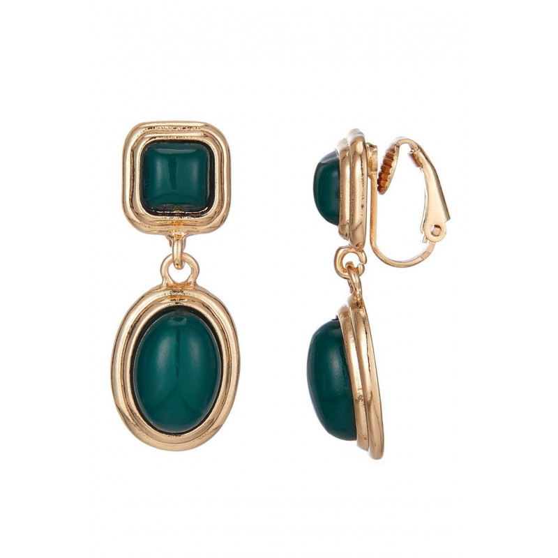 Winnie - Boucle d'oreille clip Verte