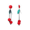 Liena - Boucles d'oreilles tige rouge