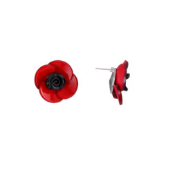 rozy - Boucles d'oreilles tige rouge