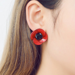 rozy - Boucles d'oreilles tige rouge 2