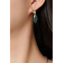 Alethe - Boucle d'oreille tige Blanche