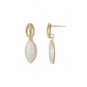 Alethe - Boucle d'oreille tige Blanche