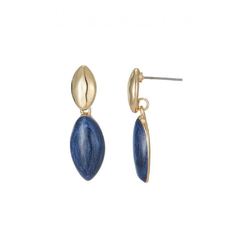 Alethe - Boucle d'oreille tige Bleue