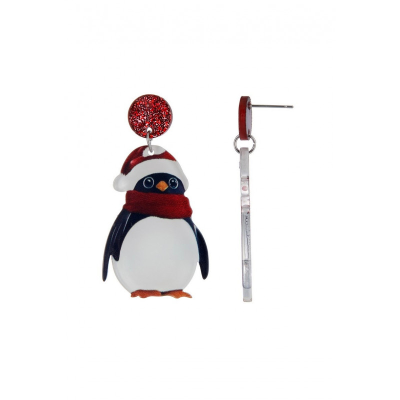 Pingouin - Boucle d'oreille tige