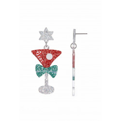 Verre - Boucle d'oreille tige