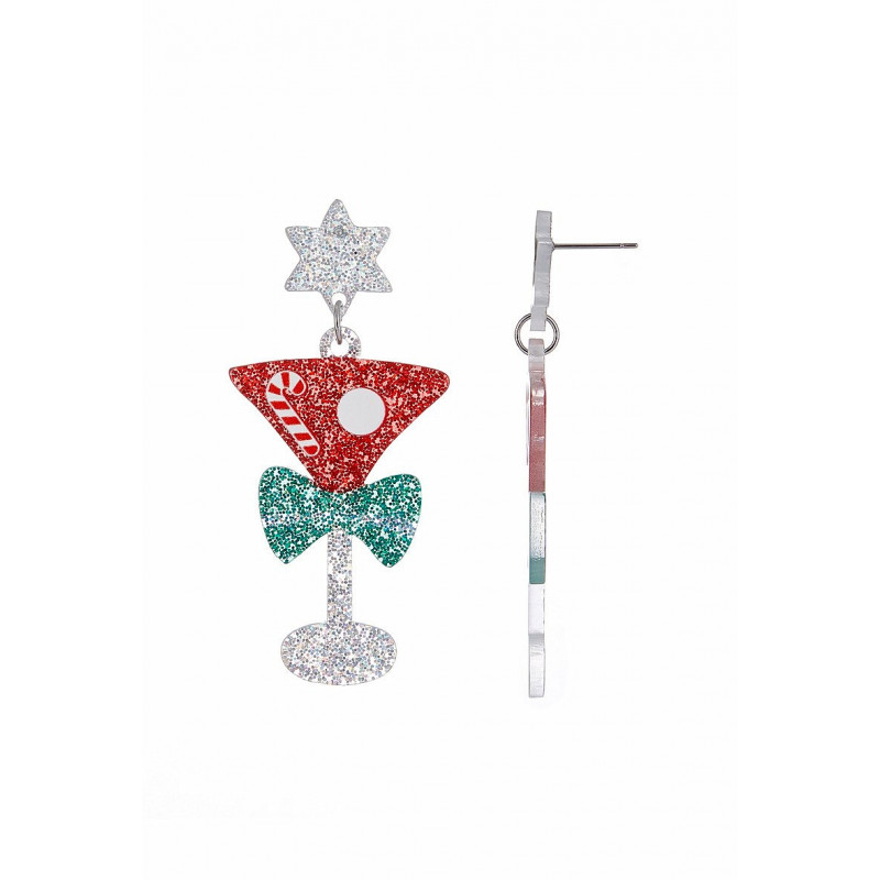 Verre - Boucle d'oreille tige