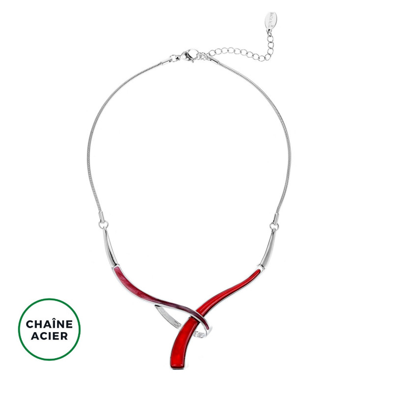 Berthilde - collier rouge