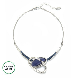 Edmonde - Collier Bleu marine