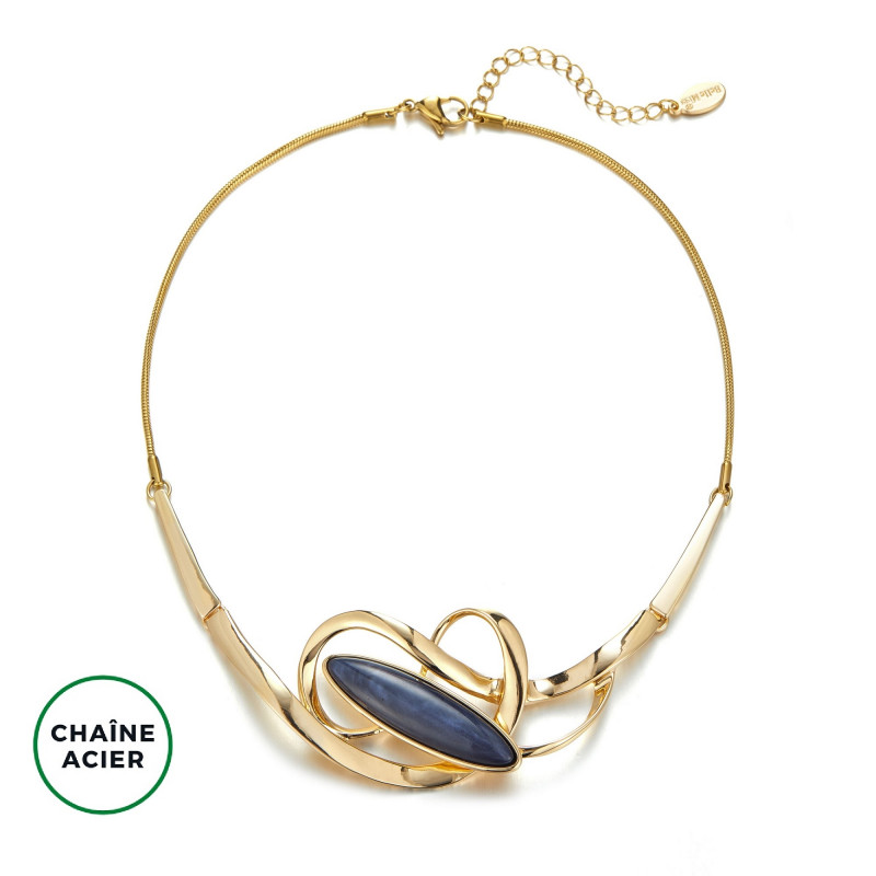 Emla - Collier Bleu marine