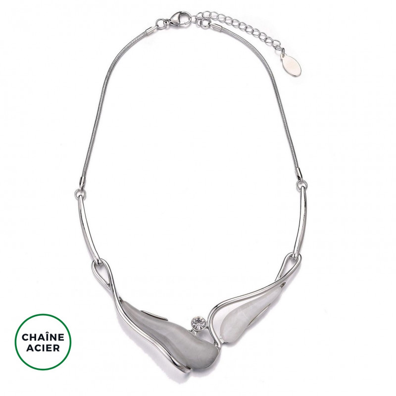 ADRIENNE-Collier gris