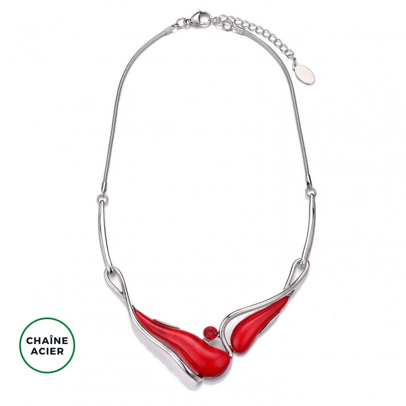 ADRIENNE-Collier rouge