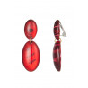 Elene - Boucle d'oreille clip Rouge