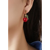 Kaitlin - Boucle d'oreille tige Cerise