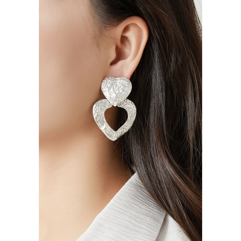 Nadege - Boucle d'oreille clip Argentée