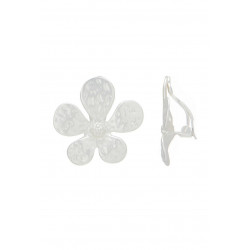 Nadila - Boucle d'oreille clip Argentée