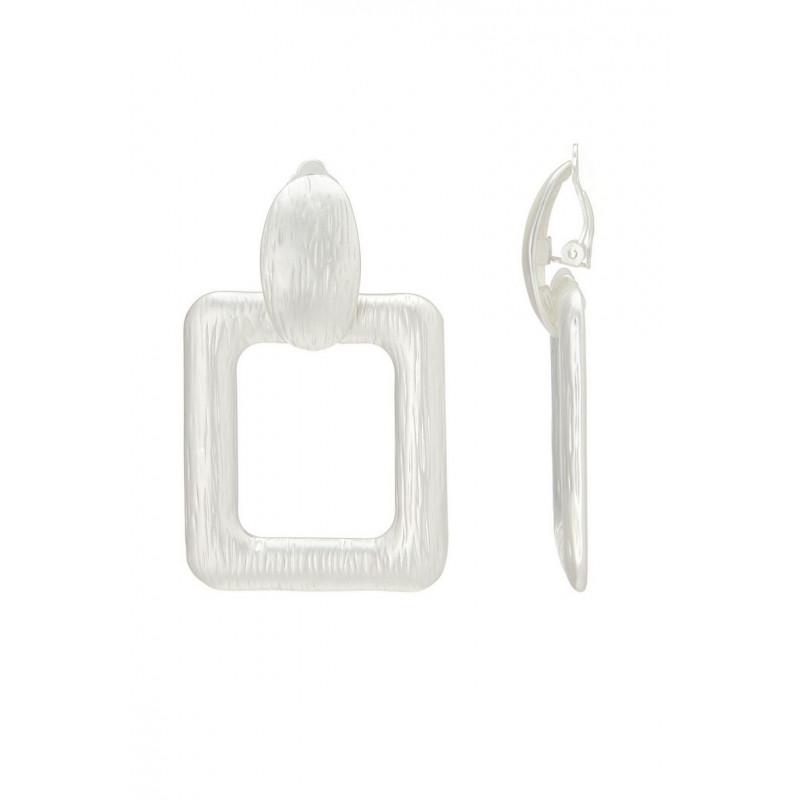 Najila - Boucle d'oreille clip Argentée