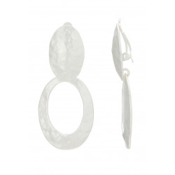 Naoual - Boucle d'oreille clip Argentée