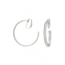 Nafahat - Boucle d'oreille clip Argentée