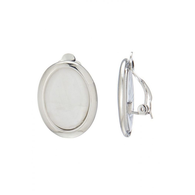 Nkiru - Boucle d'oreille clip Blanche