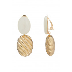 Nezli - Boucle d'oreille clip Blanche