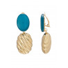 Nezli - Boucle d'oreille clip Bleue