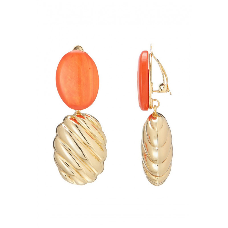 Nezli - Boucle d'oreille clip Orange