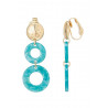Nuan - Boucle d'oreille clip Bleue