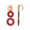 Nuan - Boucle d'oreille clip Rouge
