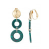 Nuan - Boucle d'oreille clip Verte