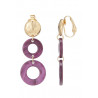 Nuan - Boucle d'oreille clip Violette