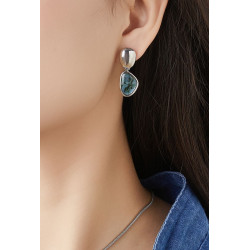 Ibrissam - Boucle d'oreille tige Argentée