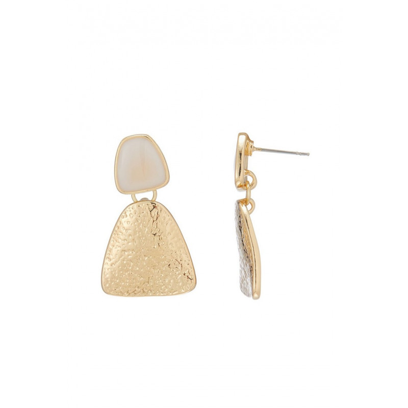 Itilaf - Boucle d'oreille tige Blanche