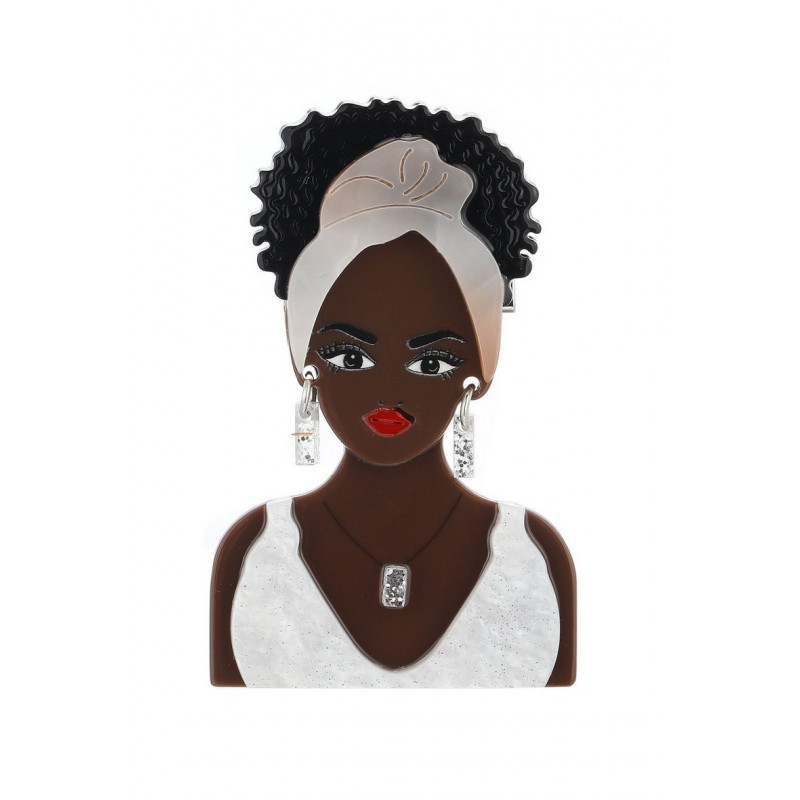 Quintella - Broche épingle Blanche