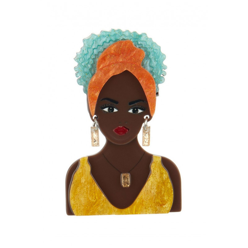 Quintella - Broche épingle Jaune