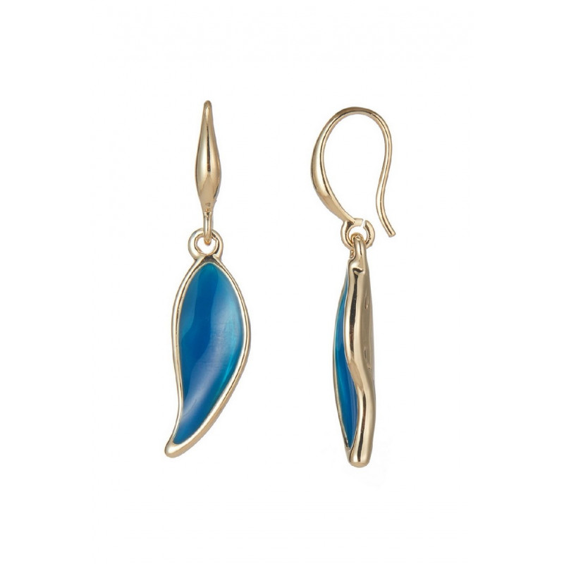 Anandita - Boucle d'oreille crochet Bleue