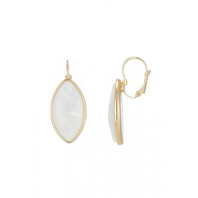 Aracely - Boucle d'oreille dormeuse Blanche