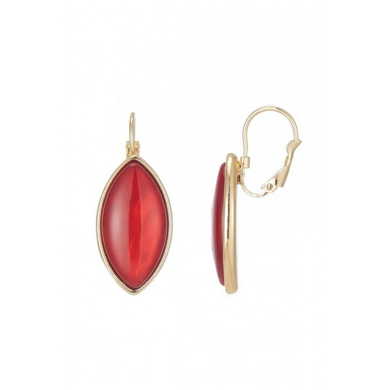 Aracely - Boucle d'oreille dormeuse Rouge
