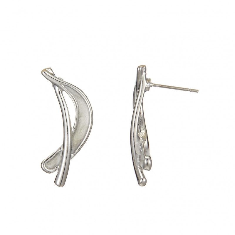 Eliette - Boucle d'oreille tige blanche