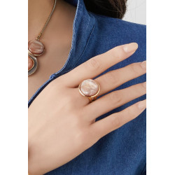 Badira - Bague réglable Blanche