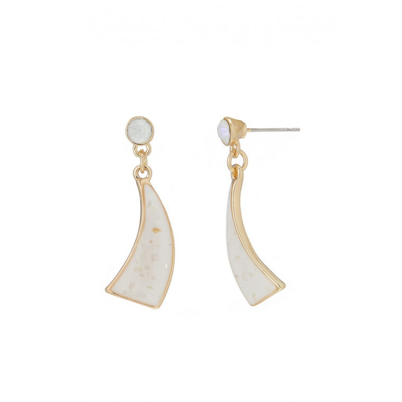 Boustane - Boucle d'oreille tige Blanche