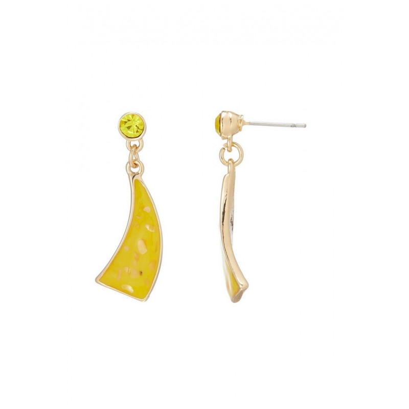 Boustane - Boucle d'oreille tige Jaune